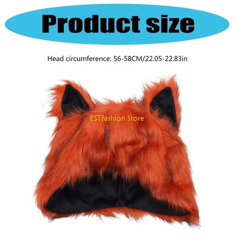 Y5GC Kostium zwierzęcy Kapelusz Ciepły nausznik Kapelusz Miękki pluszowy futrzany kapelusz dla dorosłych dzieci