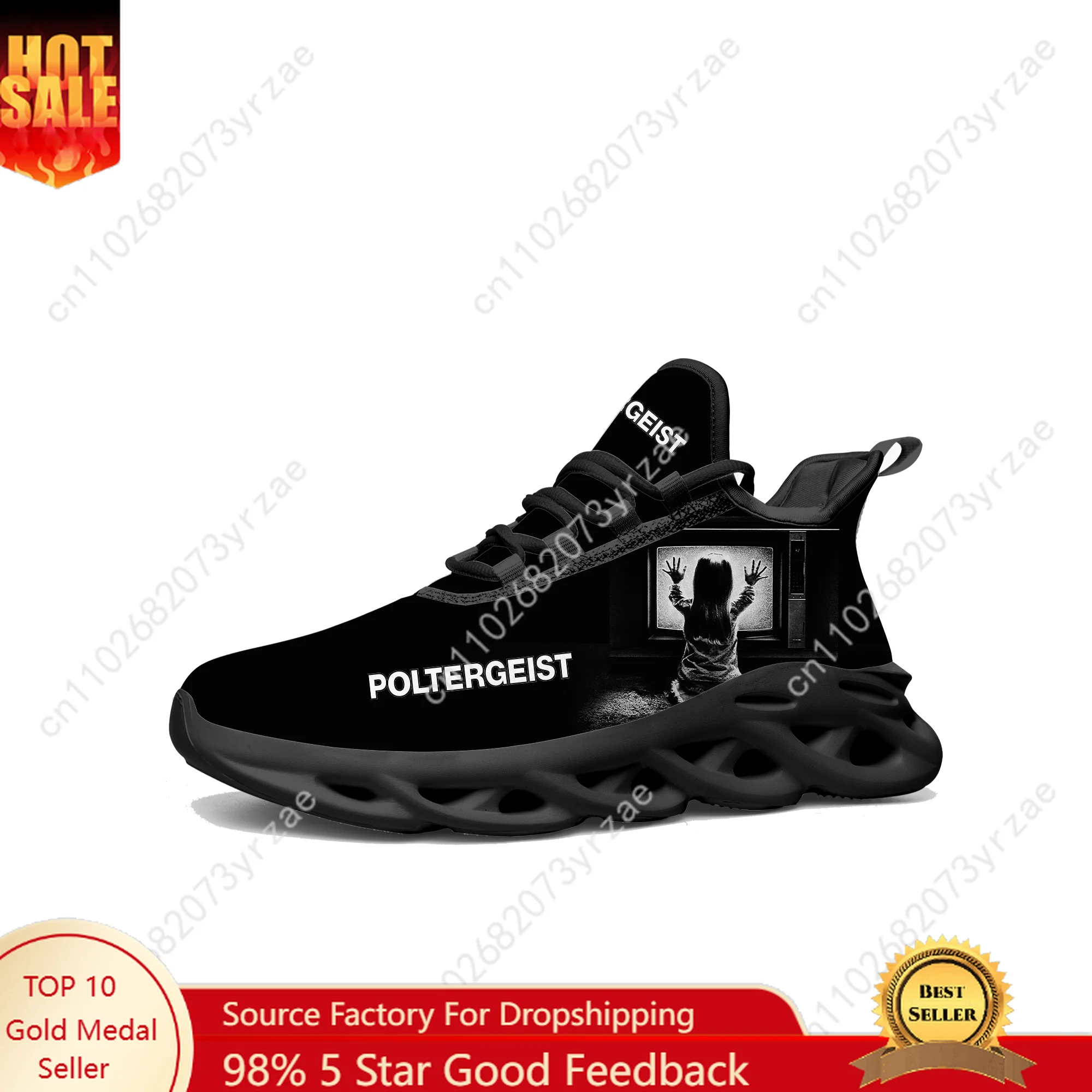 

Poltergeist Lace Mesh Shoes Flat Sneaker Mens Womens Sports Shoe High Quality Personalized Fashion Sports Sneakers Custom Footwe