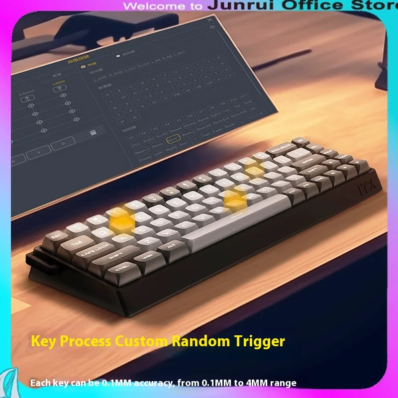 aiyan iyx mu68 liga de aluminio teclado mecanico gaming wired rgb eixo magnetico hot swappable e sports presente modo rt 01