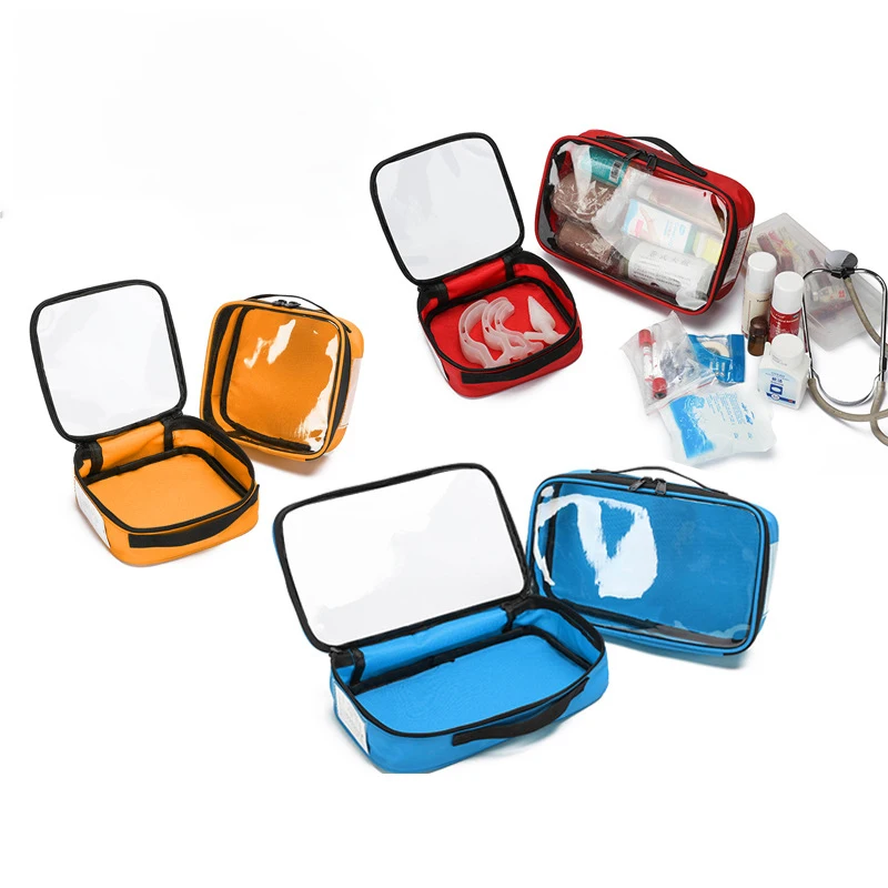 Bolsa de almacenamiento médica portátil para viaje al aire libre, Kit de primeros auxilios para píldoras de medicina, gran capacidad, Oxford, Kits de emergencia médica