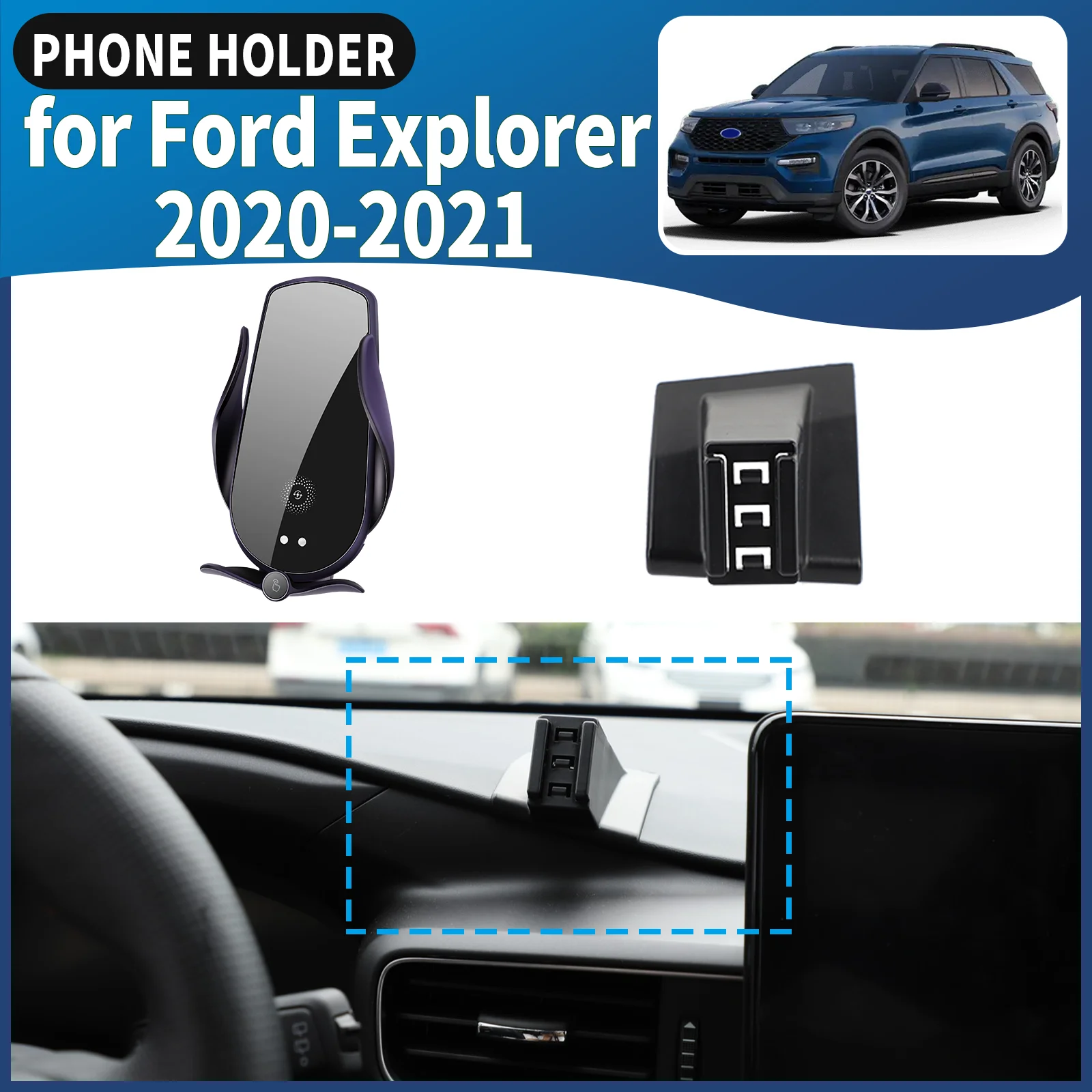

fit for Ford Explorer 2020 2021 Car Phone Holder Mount Vehicle-Specific GPS Navigation Easy Installation accessoires