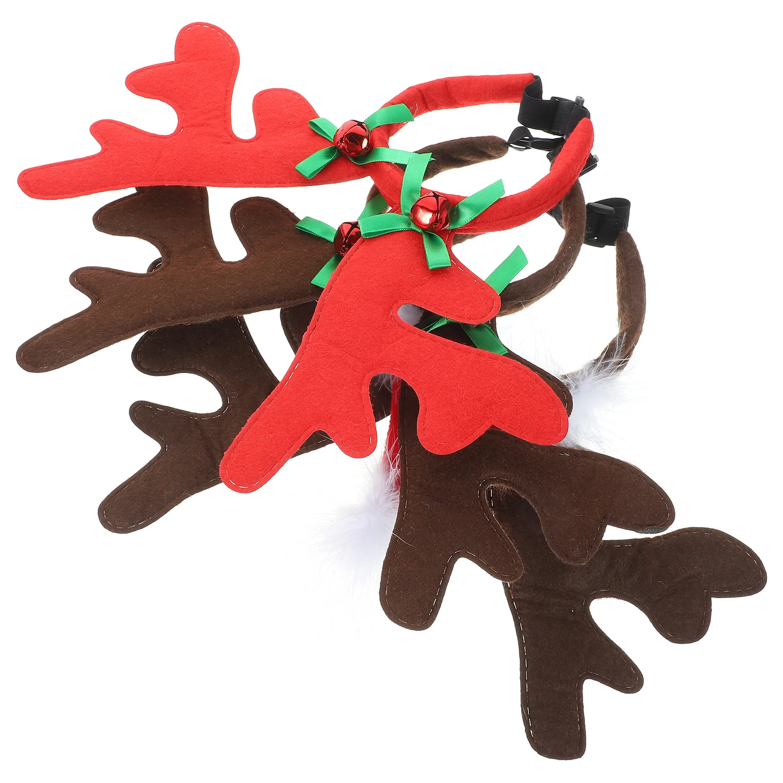 

3Pcs Christmas Pet Hat Dog Antler Headbands Soft Comfortable Festive Party Costume Accessory for Dogs Holiday Wear
