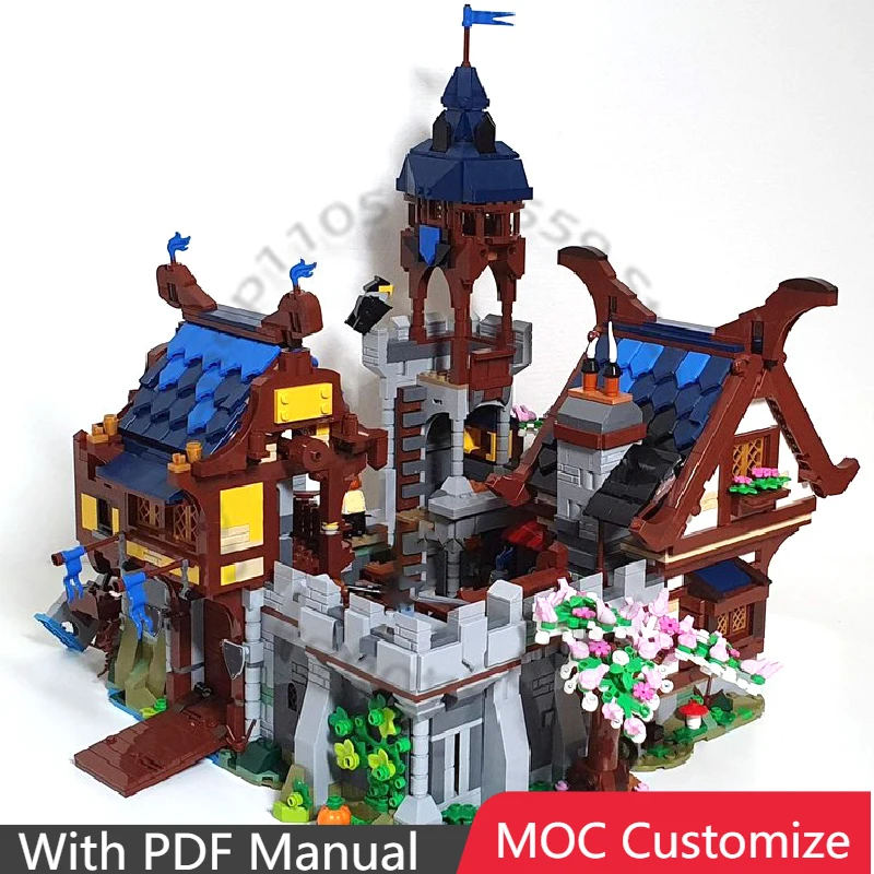 

3876 PCS Construction Medieval Castle MOC Customize Modular Building Block Brick Model Creative Design DIY Assembly Toy Gift