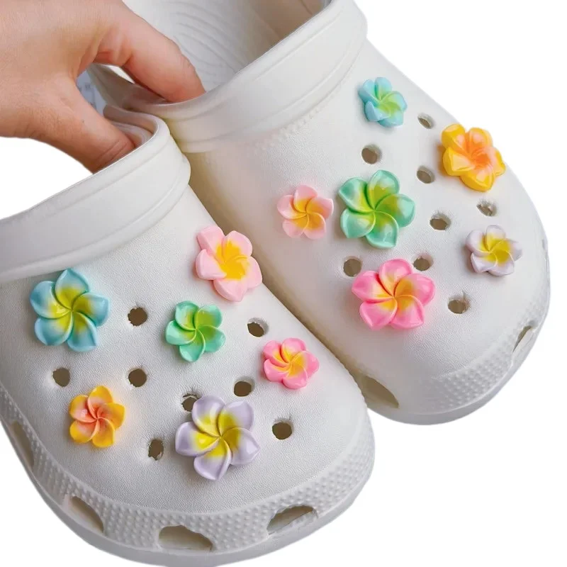 Ensemble complet de breloques pour chaussures à trous, bricolage, accessoires de fleurs d'œuf frais et mignons, qualité de styliste, décoration de chaussures de jardin, cadeau, offre spéciale