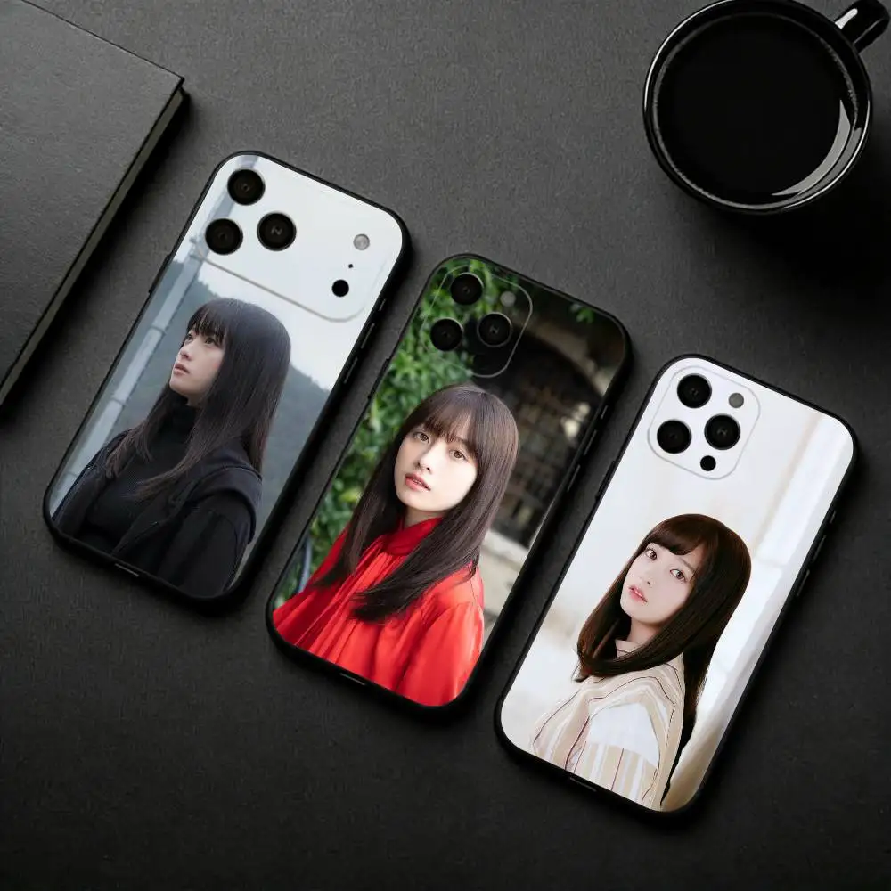 

CUTE Actress Kanna Hashimoto Phone Case For iPhone 17pro,16,15,14,13,12,11 Plus,Pro Max,XS,Soft Silicone Black Cover