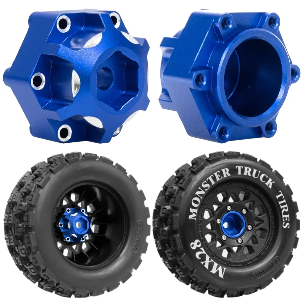 RC Car 4 Pcs Aluminum 6x30 to 12mm Hex Adapter for 1/10 Pro-Line Racing PRO633701 PL28 MX28 Upgrade Parts