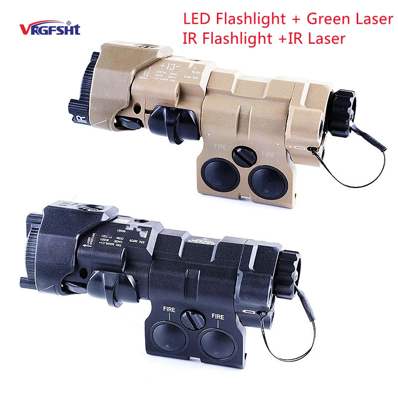 

SOTAC-Tactical Flashlight with Green Laser Designer, IR Flashlight, Hunting Accessory, VRG MAWL-C1