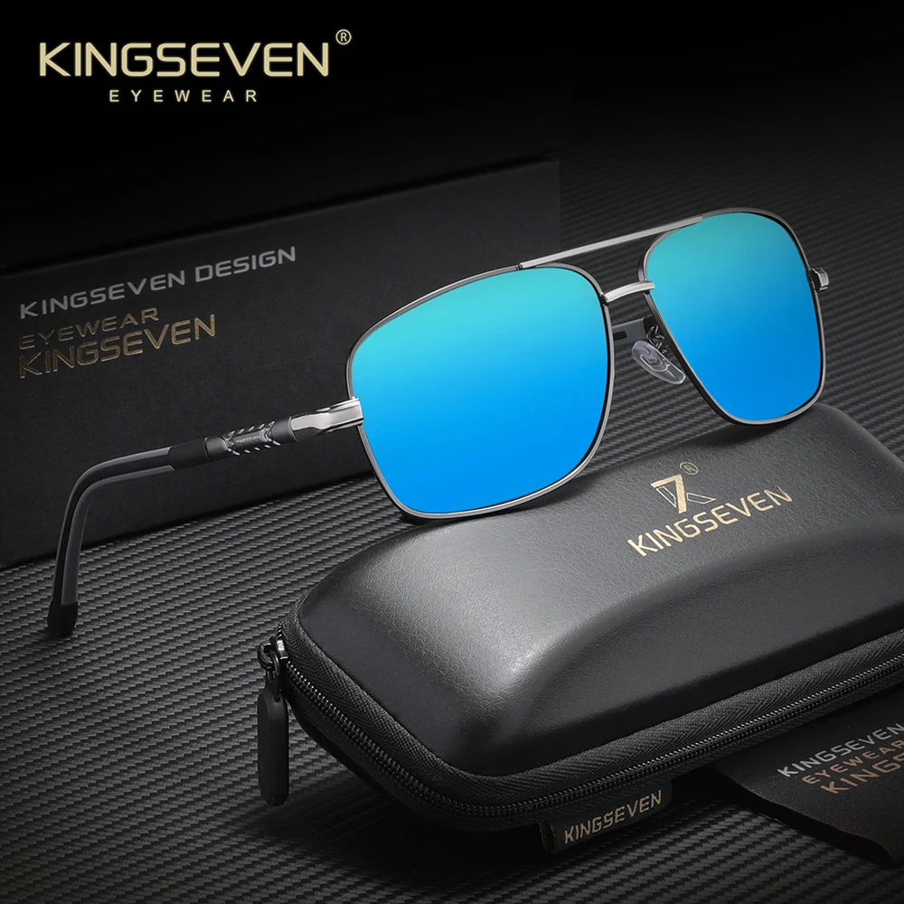 KINGSEVEN موضة الاستقطاب النظارات الشمسية النساء رجل القيادة السفر إطار كبير نظارات UV400 العصرية في الهواء الطلق الذكور نظارات واقية