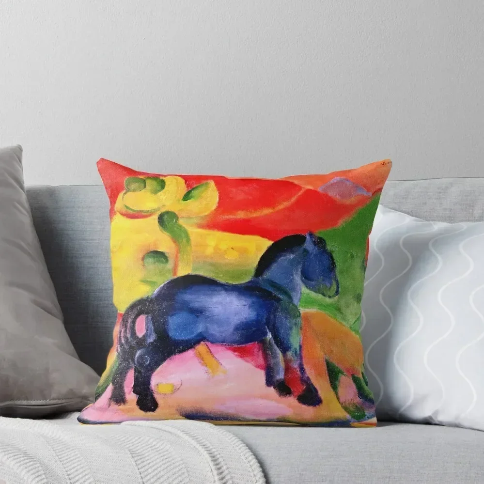 

Franz Marc - Little Blue Horse Throw Pillow autumn decoration Marble Cushion Cover Couch Pillows Decorative Cushion Cover pillow