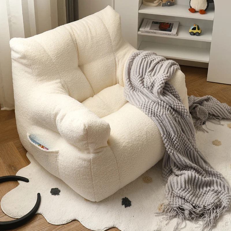 Cute Children\'s Sofa Kids Reading Couch Cashmere Armchair Mini Leisure Children Armchair for Children Removable and Washable