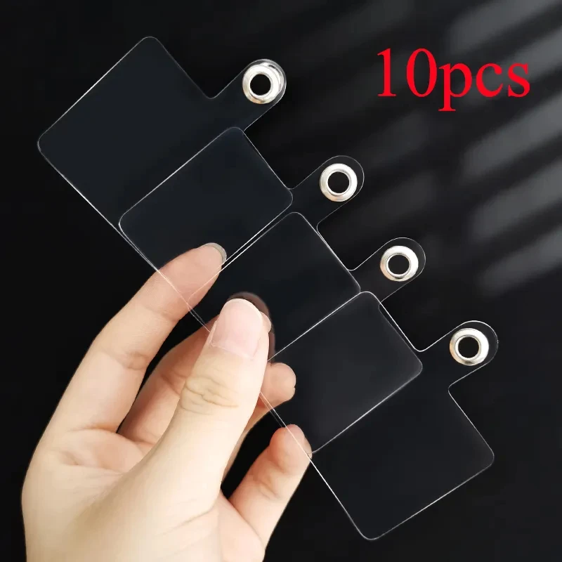 10-1PCS Transparent Flexible Mobile Phone Lanyard Cads Mobile Phone Universal Lanyard Transparent Lanyard Sticker Strap Clip Pen