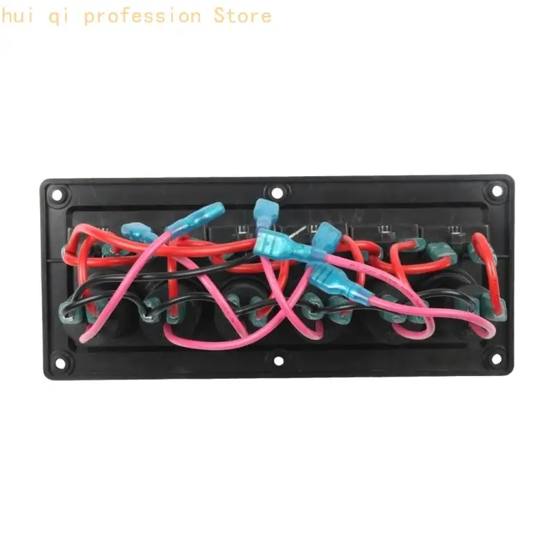 Autozubehör-Schalttafel für zentrales Schaltkreismanagement, 6-fach ABS-Frontplatte mit blauer Anzeige und Montageloch H8WE – Detail 8