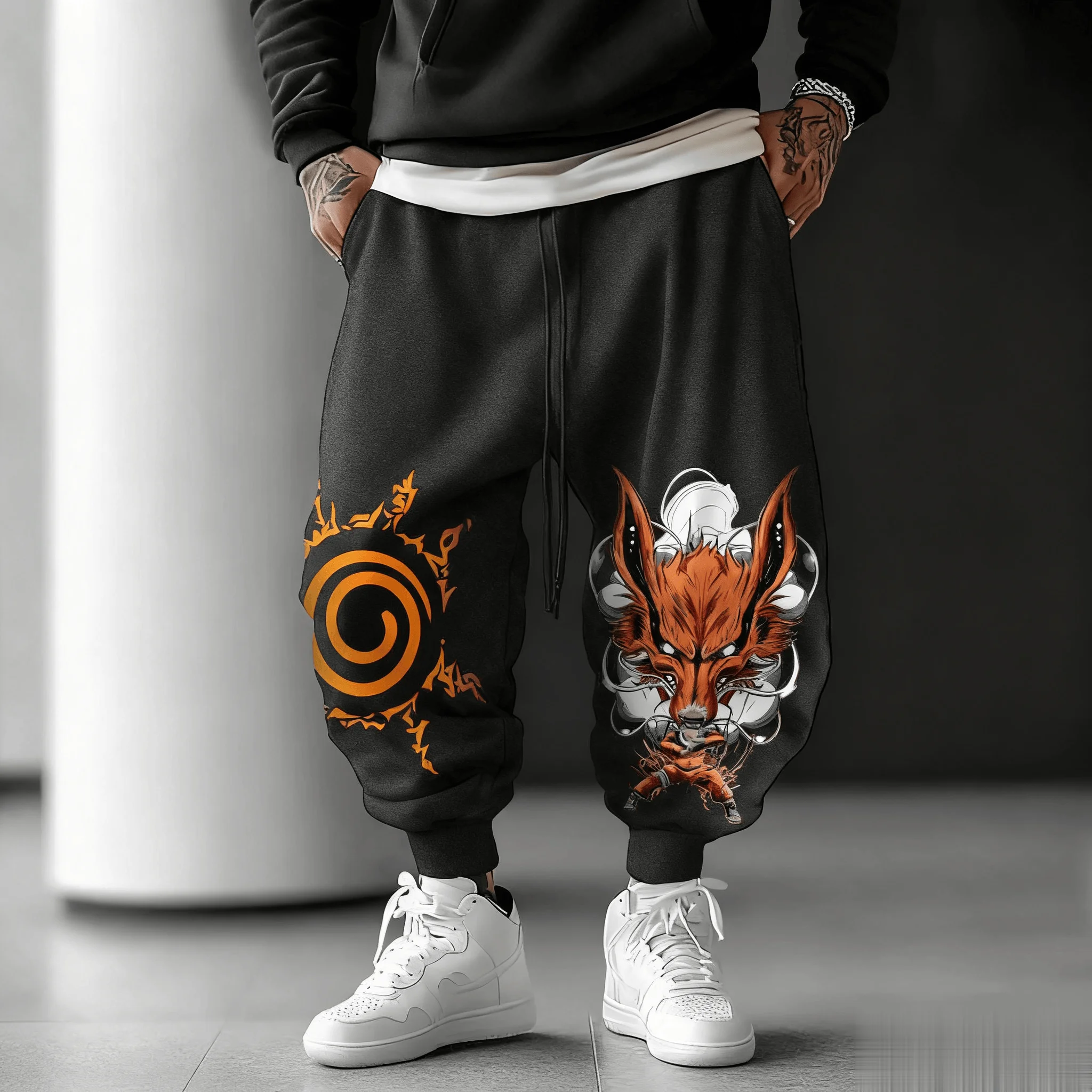 

New Autumn Fashion Naruto Anime Men Women Jogger Pants Cartoon Print Loose Sweatpants Cotton Streetwear Casual Hip Hop Trousers