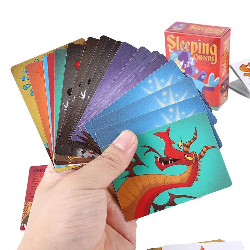 

Fun Card Game Toys Full English Sleep Queens Tabletop Game Strategy Game For 2-5 People Family Gathering Parent-child Game Toys