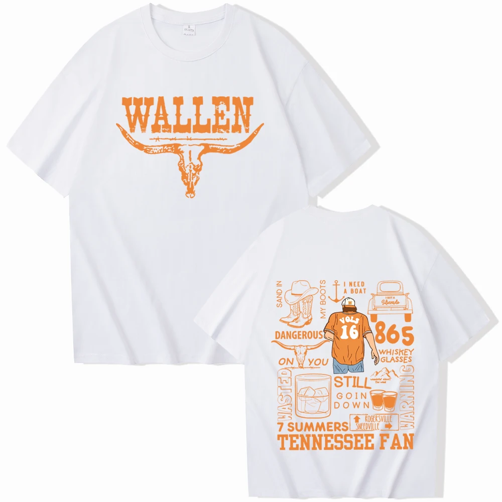 Tennessee Fan Morgan Wallen T-Shirts Man Women Summer Casual O-Neck Short Sleeve Shirts