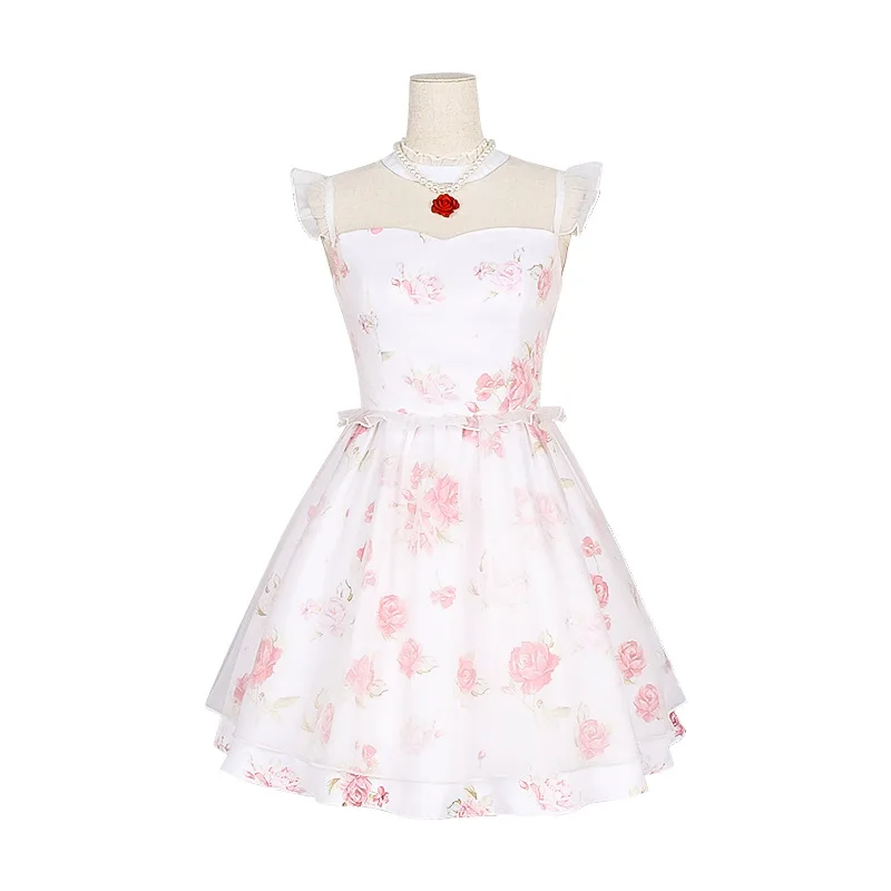 @ # $% Miracle Nikki COS Dress — классический игровой наряд с цветочным принтом, парик @ # $%^&* для лета/конвенции/магазина на Хэллоуин 1104224016   Магазин