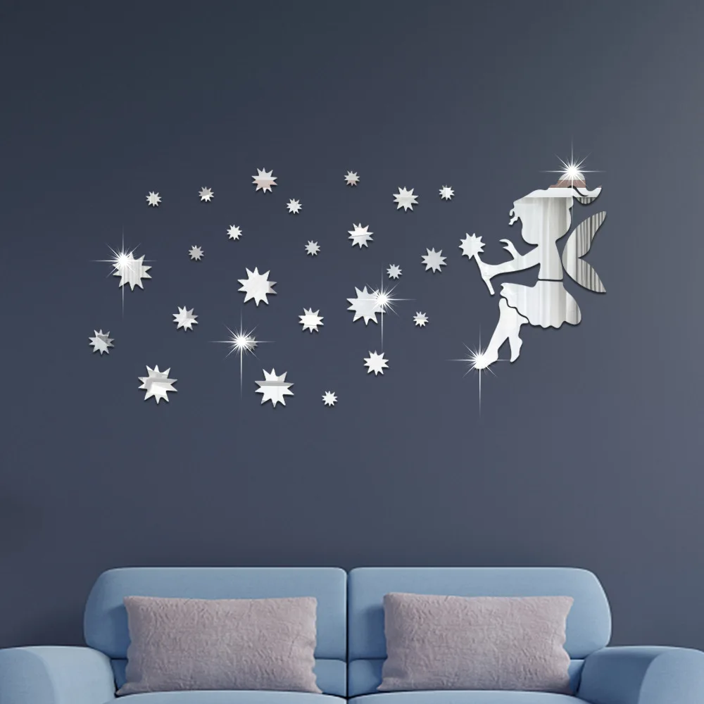 Little Fairy 3d three-dimensional acrylic wall pasted living room bedroom children\'s room dormitory background wall decoration