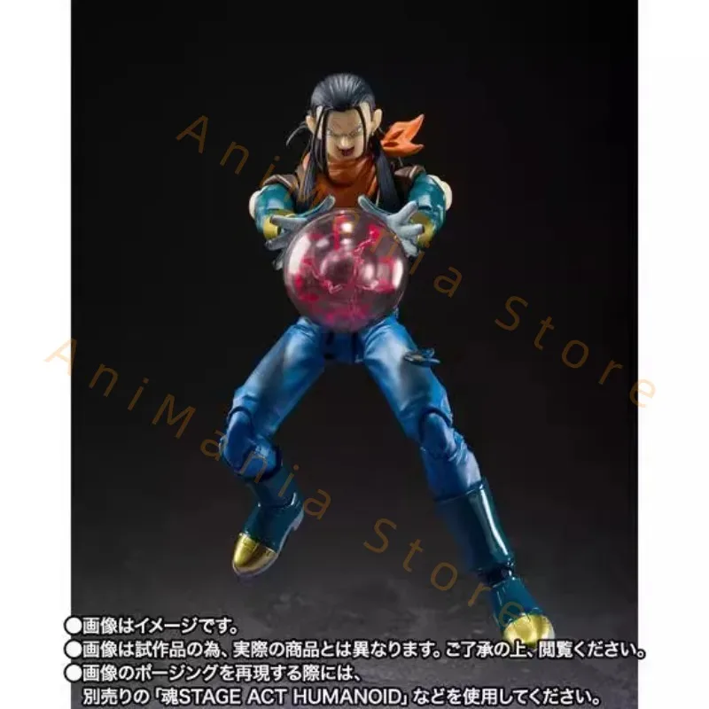 

Bandai Original DRAGON BALL GT Anime Figure SHF Android 17 Action Figure Toys for Kids Gift Collectible Model Ornaments