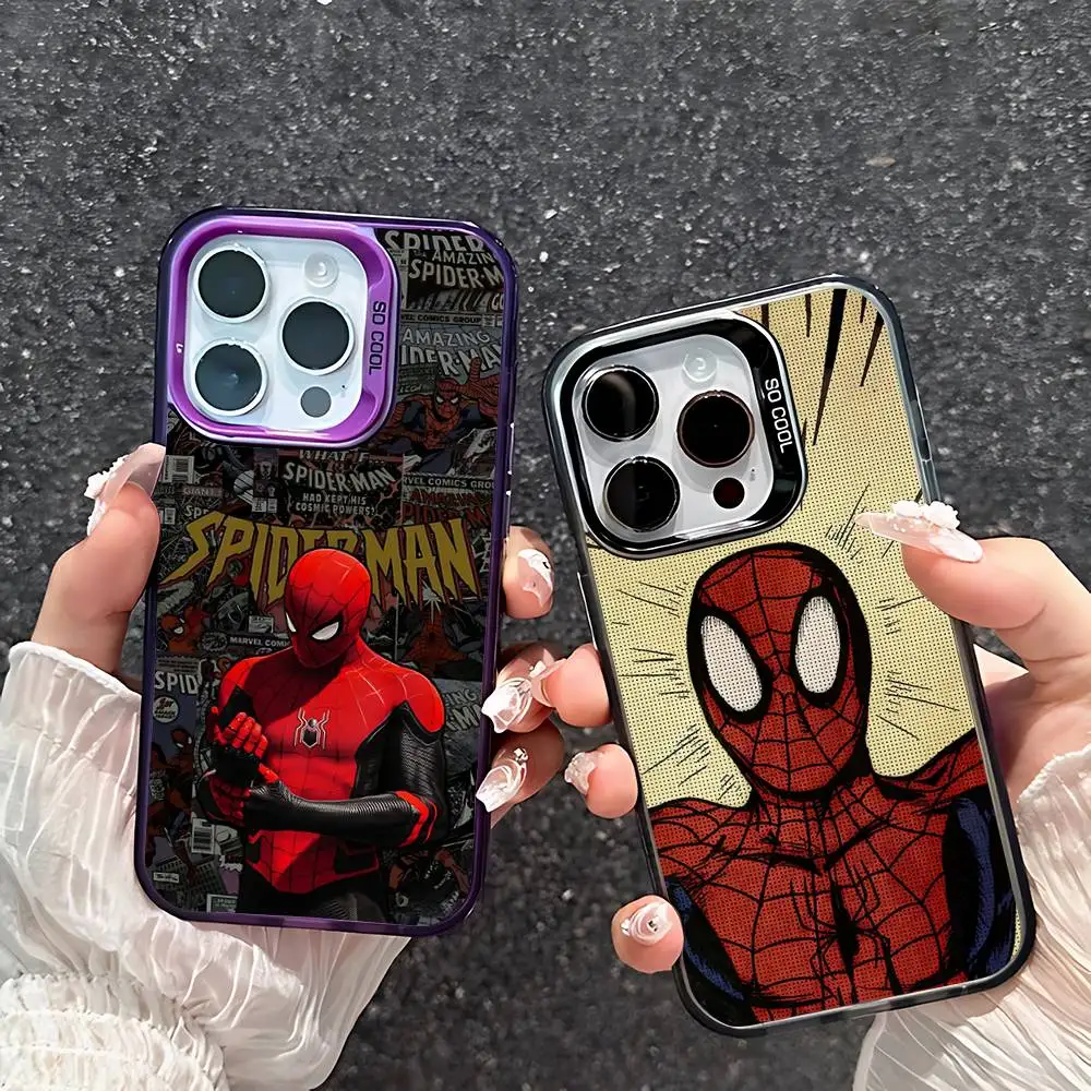 Klassische Spider-Man Handyhülle für iPhone 17 16 15 11 12 13 14 Pro Max 16 Plus 12 Mini 7 8 XR XS 15Pro MAX Cover
