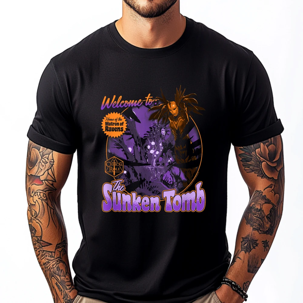 

The Legend Of Vox Machina The Sunken Tomb Black Graphic Tees Unisex T Shirt Man Halloween