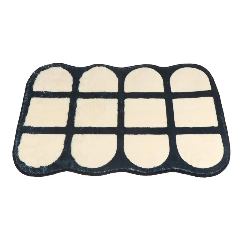 Modern Rugs For Bedroom Decoration Maison Strip Bedroom Bedside Foot Mat Fluffy Living Room Carpet Dense Tapete Korean Style Ru