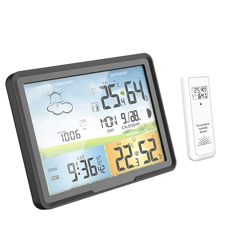 BNVN-estación meteorológica inalámbrica Digital interior exterior pronóstico con sensores higrómetro humedad temperatura Monitor meteorológico