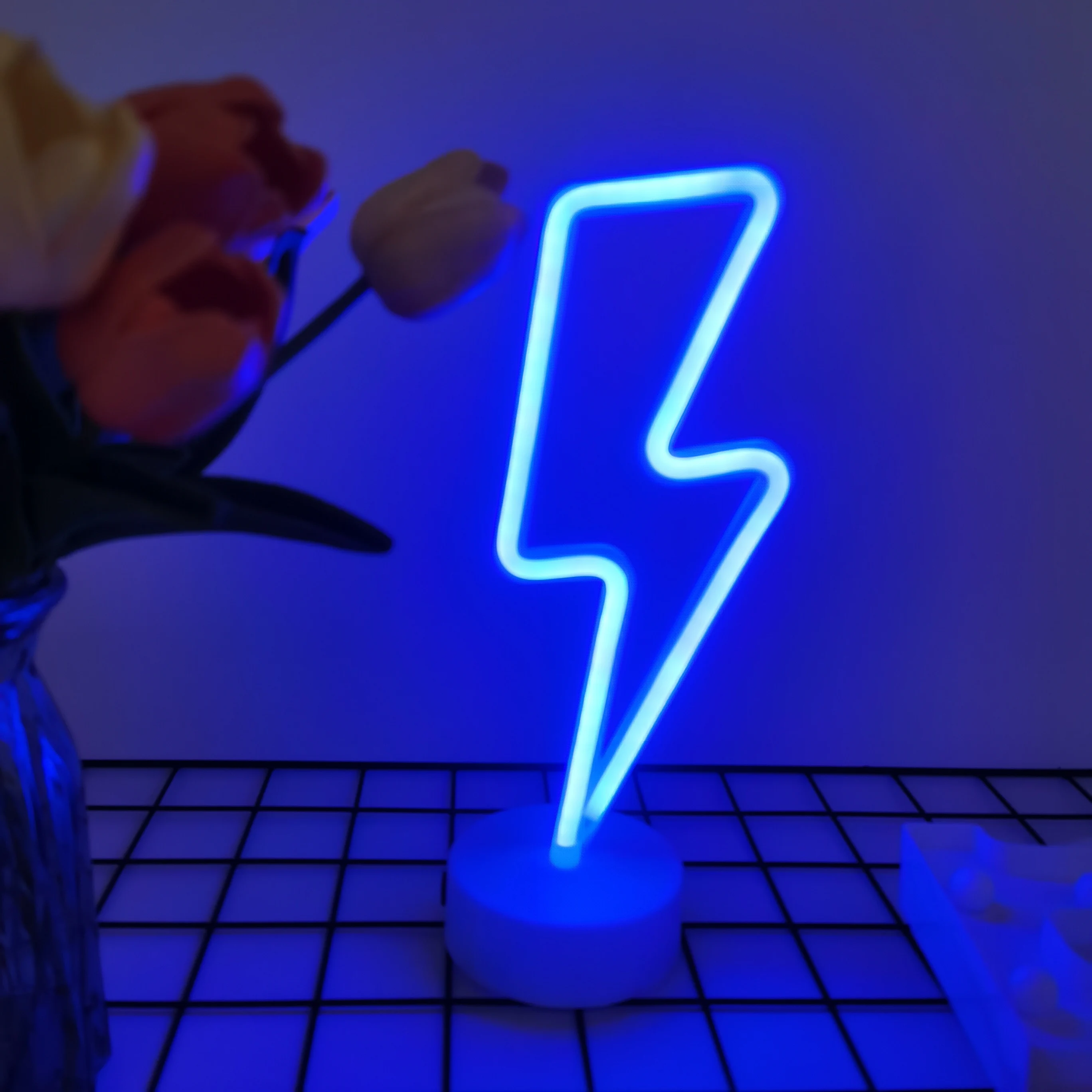 Lightning LED neon light, USB or battery powered boy/girl gift cool game light, bedroom wedding party decoration creative light