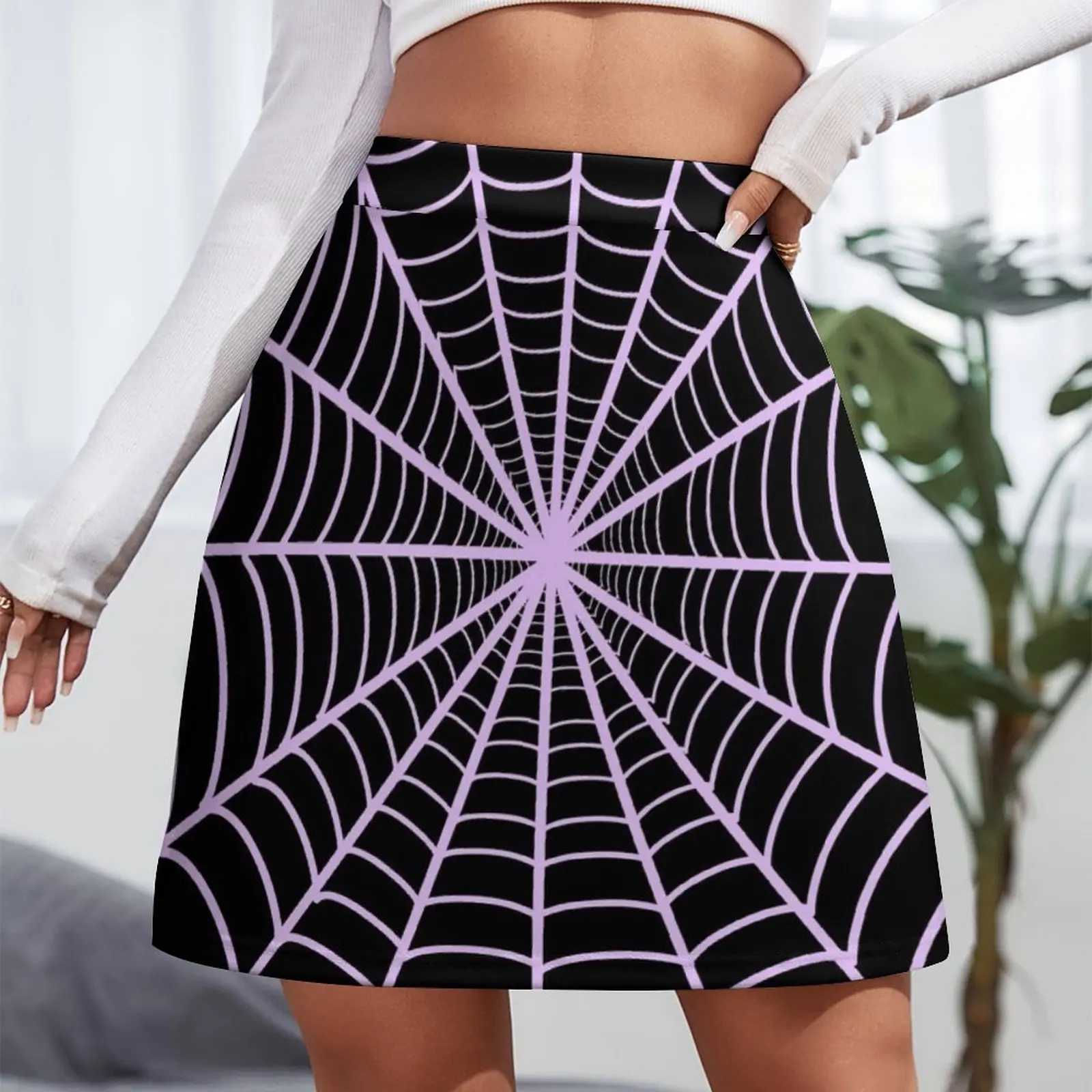 Pastel Purple Spiderweb Mini Skirt elegant dresses for women skirts for woman cute skirt