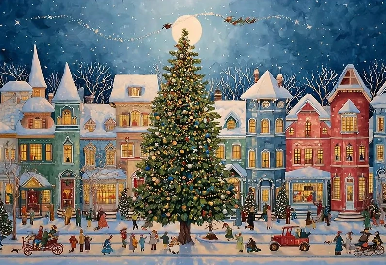 

Пазлы «Рождественская елка и снег» 500/1000/1200/2000 элементов: семейные игры для игровой комнаты, спальни, подарки, декор для дома