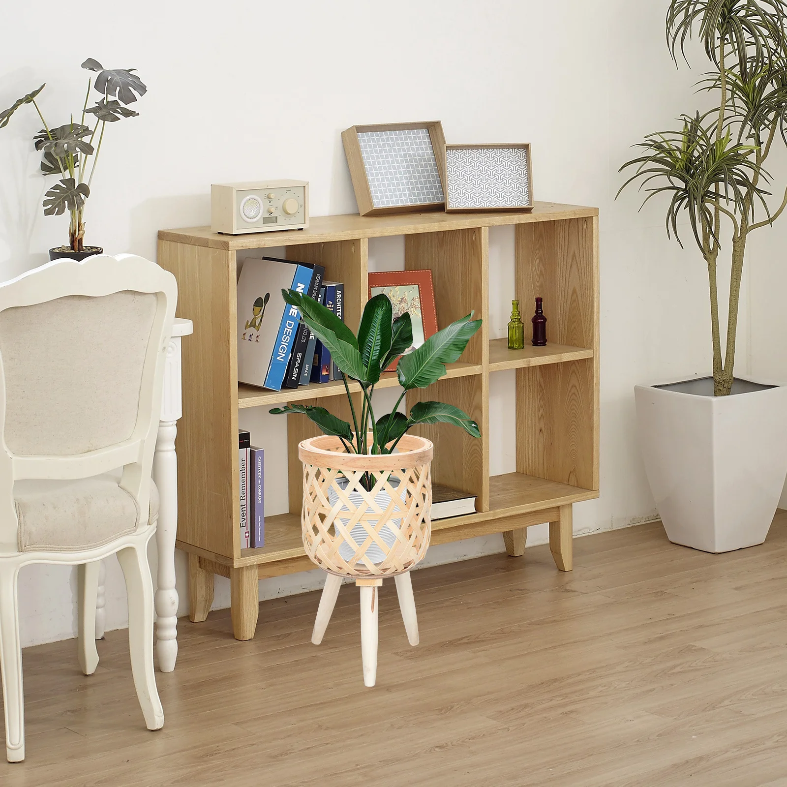 

Multifunctional Bamboo Basket for Real Or Artificial Flowers Decorative Flower Container Ideal Gift for Birthday Banquet Family