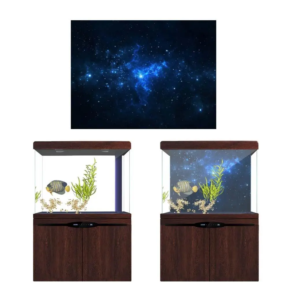 PVC Aquarium Fish Stickers - Decorative Background Posters & Adhesive Backdrop for Aquarium Decor