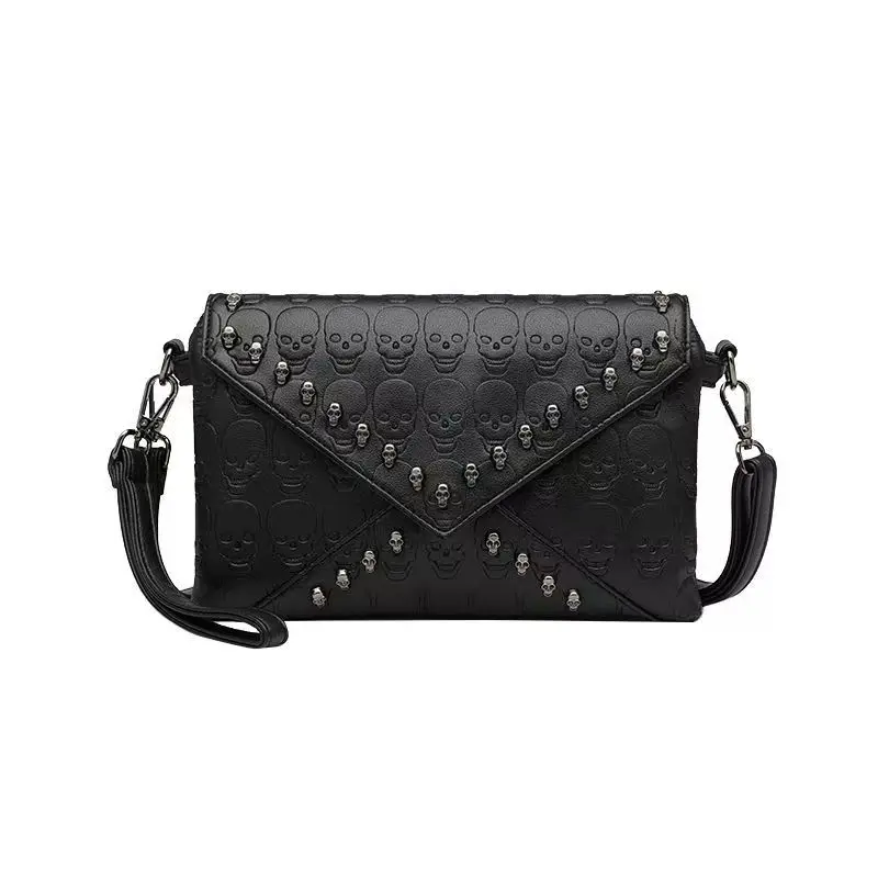 

Fashionable and individual single-shoulder skull large-capacity mobile phone coin purse, retro and casual