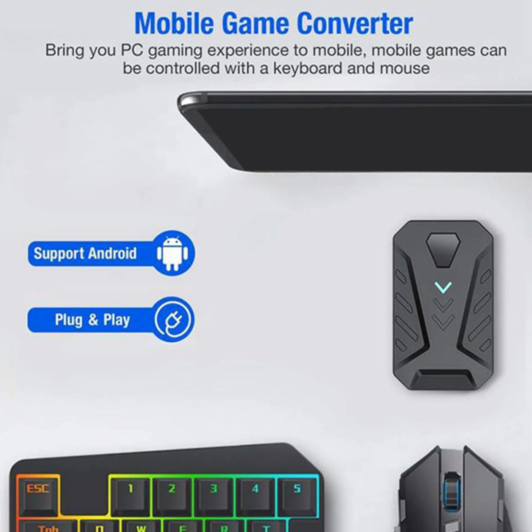 Adattatore convertitore Mouse per tastiera da gioco Mobile portatile MIX LITE Controller Mobile per adattatore Android