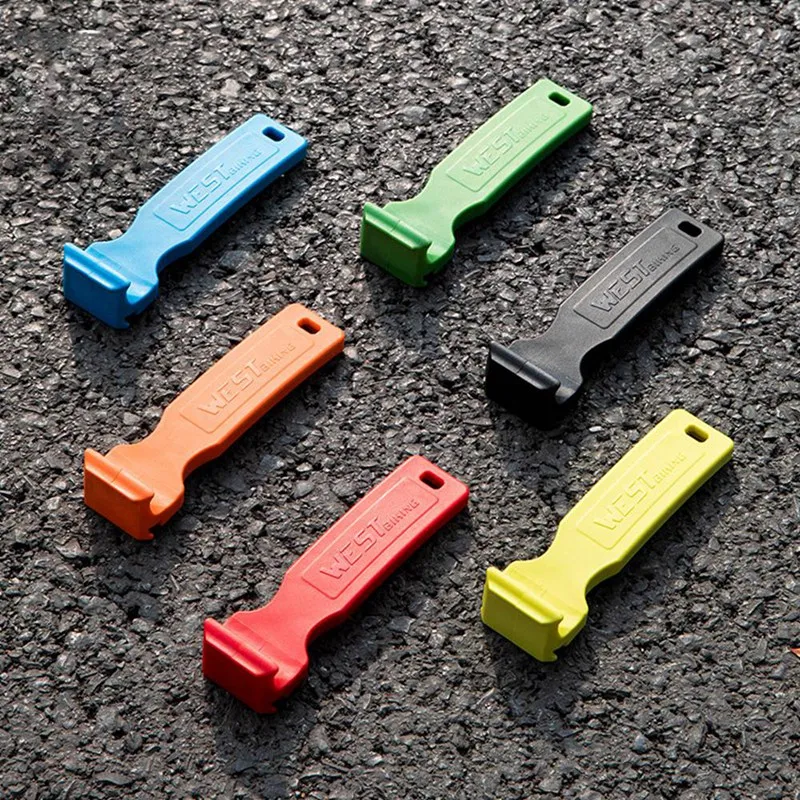 أداة إطارات الدراجات من WEST BIKING، أداة إطارات الدراجات المتغيرة لدراجة الطرق، أداة إصلاح الإطارات Spudger باللون الأصفر