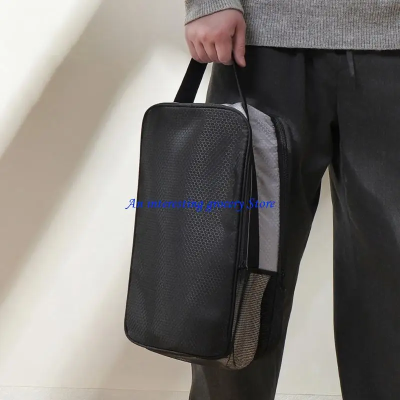 652D Light Weight Shoe Organiser Bag With Separate Pockets Waterproof Polyester Oxford Shoe Storage Bag For Golf Tennis Gym