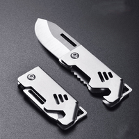 New Mini Outdoor Folding Steel Knife Portable Bottle Opener Sharp Cutting Tool High Hardness Camping Survival Tool D2 Hanger