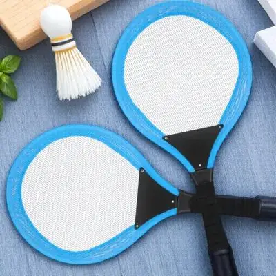 

Elastic Mesh Badminton Kit for Children Durable Lightweight Racquets Outdoor Fun Game Set