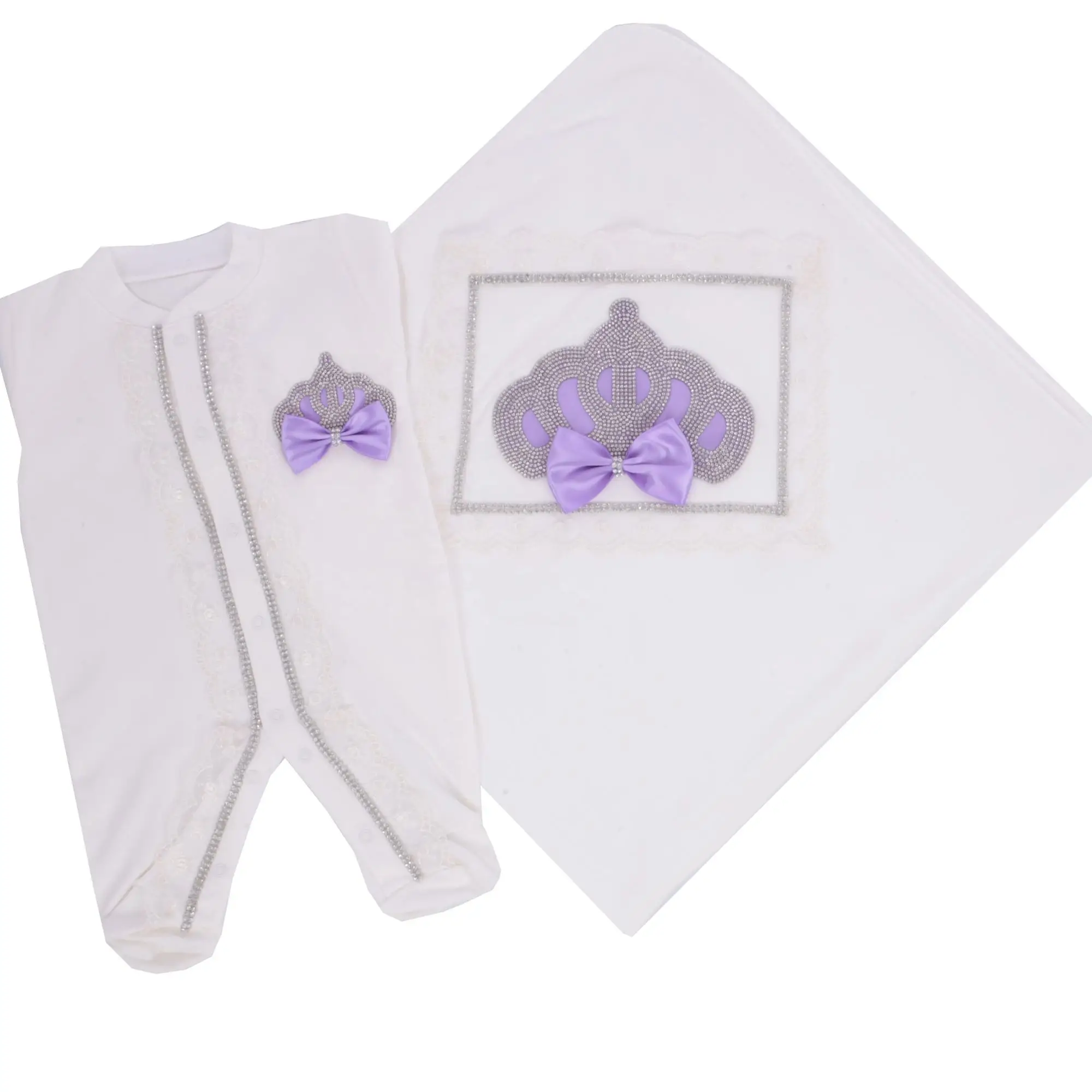 soft-cotton-newborn-baby-girl-5pcs-layette-set-crown-rhinestone-purple-bow-footed-romper-baptism-outfit