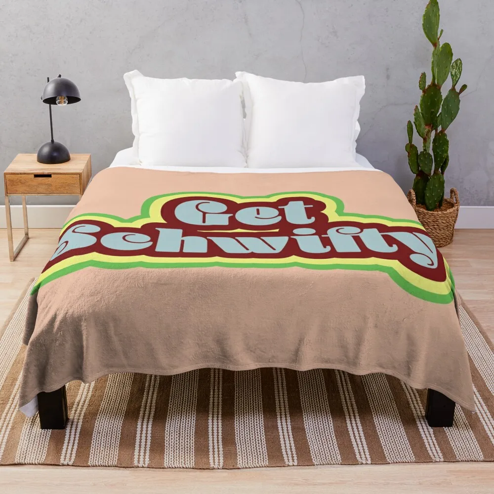 

Get Schwifty Throw Blanket valentine gift ideas Plaid Sofa Quilt Blankets