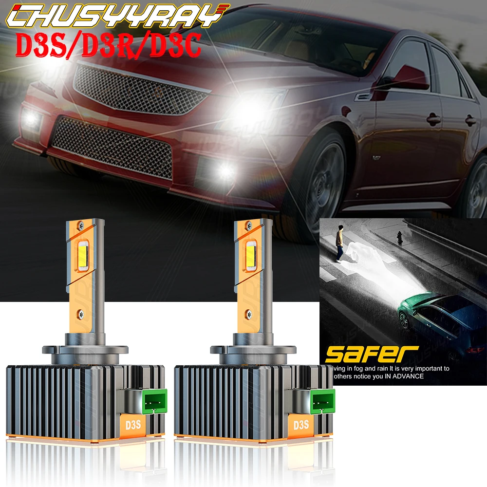 CHUSYYRAY Car lights Compatible For Cadillac XTS 2013-2017-2X D3S Front HID Xenon Headlight Bulb High Low Beam Car accsesories