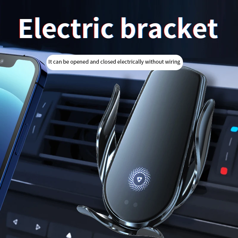 15W Car Wireless Charger Automatic Car Mount Phone Holder Induction For iPhone 17 16 Pro Max Samsung Xiaomi Huawei Fast Charging