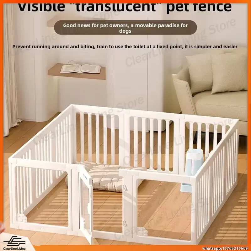 

Heavy Duty HDPE 8 Piece Dog Kennel Fence for Large Dogs Small Dogs Cats Indoor Outdoor Pet Playpen with Safety Gate Floor