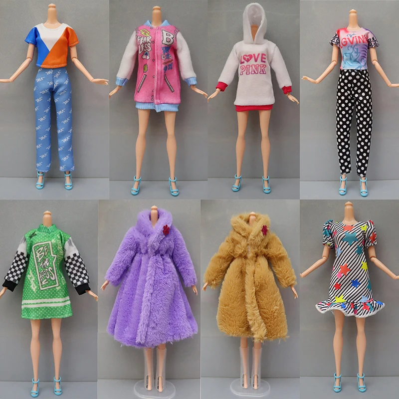 1Set Fashion Outfits for For 30cm BJD Doll Casual Skirt Vest Shirts Pants Dress 1/6 Doll Clothes Dollhouse Accessories