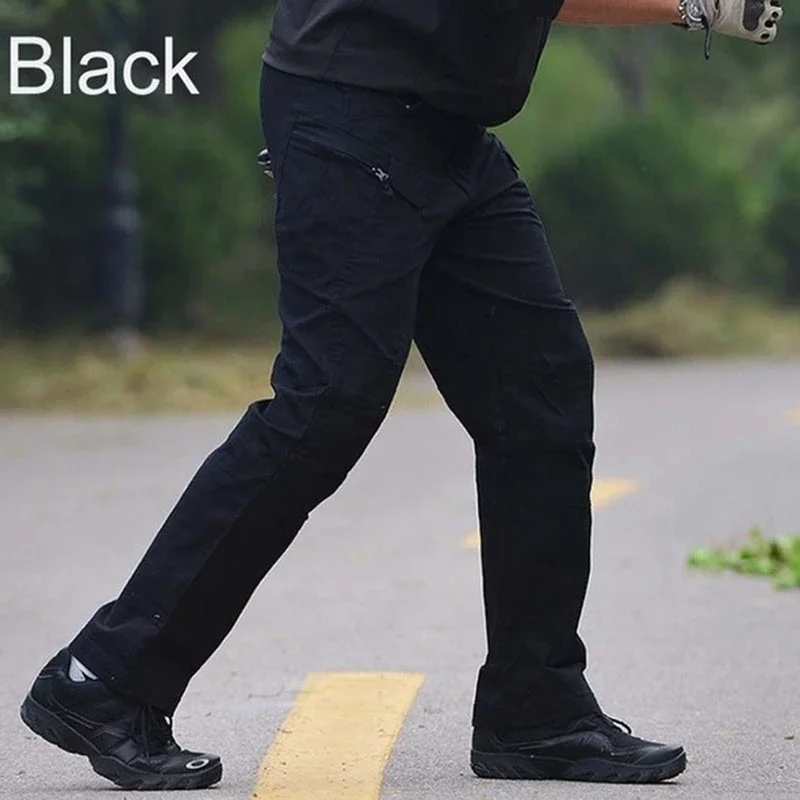 Plus Size 6XL City Casual Cargo Trousers Men Outdoor Sports Pants Multi Pockets Elastic Tactical Pant Waterproof Men's Clothing