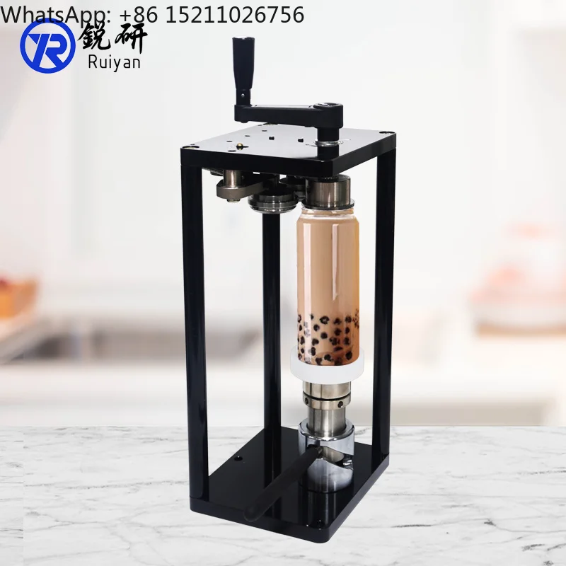 Sellador de latas con mango de copa de corona Manual semiautomático para latas de jugo de cerveza y Soda, máquina de sellado Manual pequeña con tapa de sellado