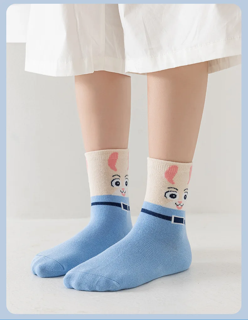 5 زوج ل Zootopia2 منتصف العجل الجوارب الدافئة ولطيف جديد وصول الاطفال الجوارب الفتيان والفتيات طالب جوارب رياضية هدية الكريسماس