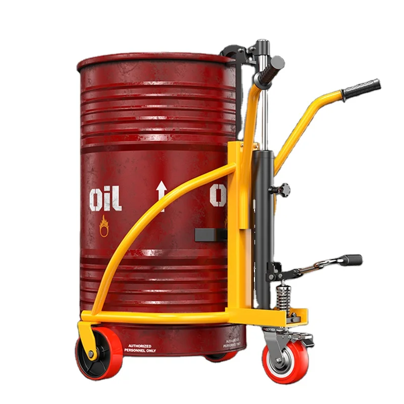 

【Best-selling】350kg 3-wheel Oil Drum Truck Manual Hydraulic Eagle Clamp Round Barrel Iron Drum Loading And Unloading Truck