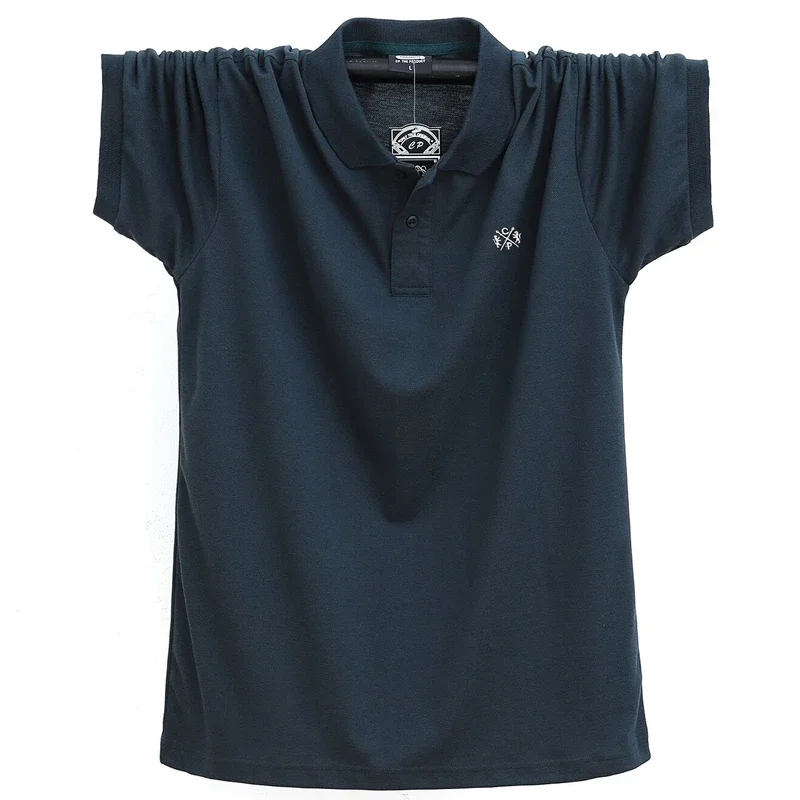 Summer Men Polo Shirt Cotton Men Casual Male Polo Shirt Slim Loose Short Sleeve Soft Polo Shirts 6XL Tops Tees Men's Clothing