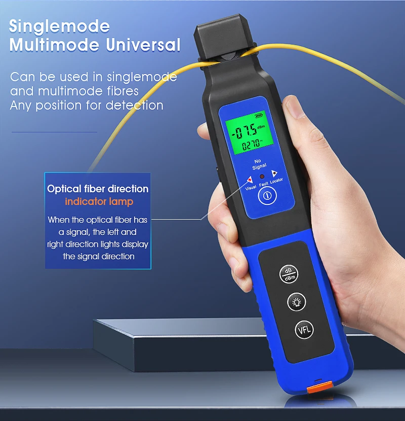 

Rechargeable Fiber Optic Identifier Live AUA-C40/AUA-40 with Built in VFL 10mw and LED Visual Fault Locator