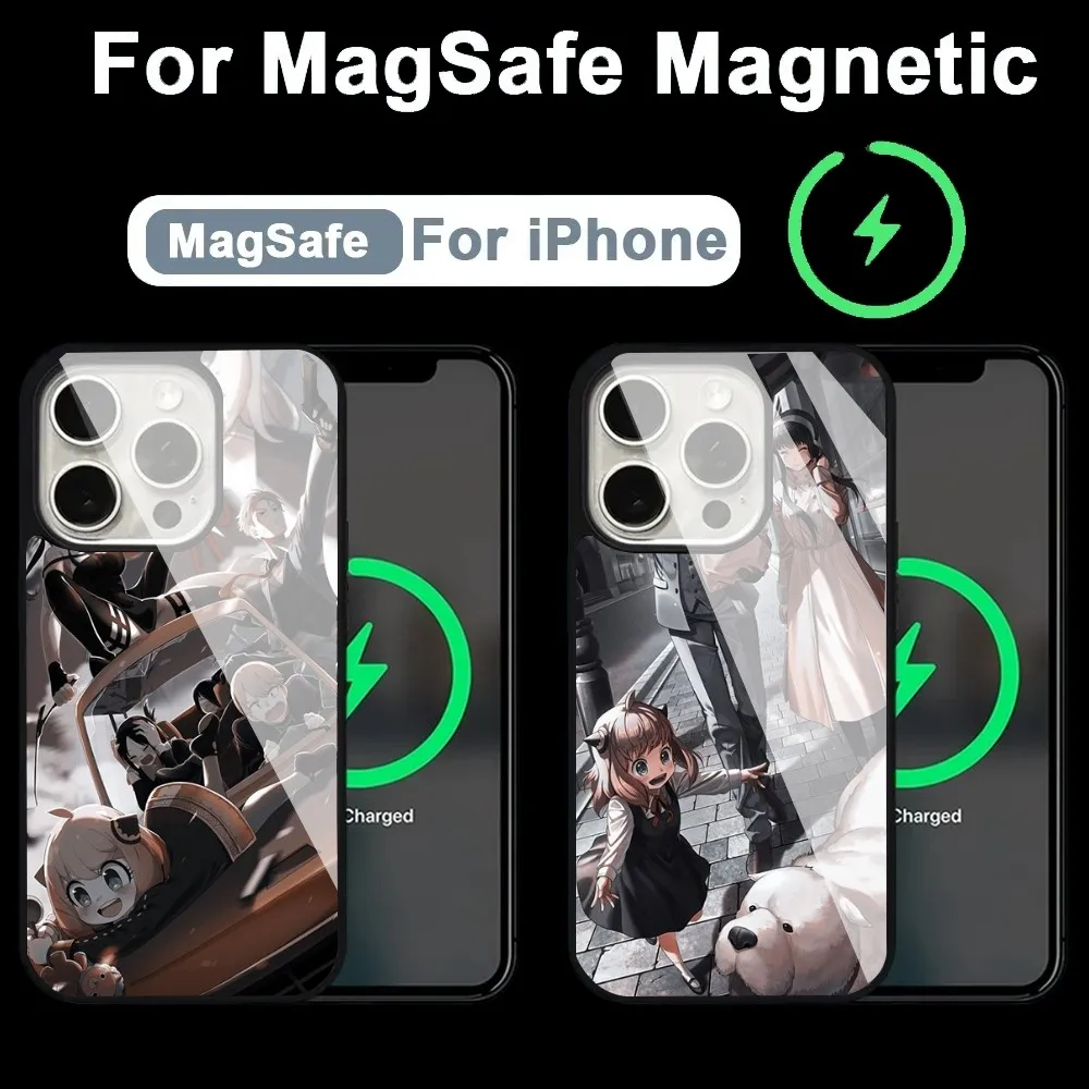 SPY X FAMILY Phone Case Alex Mirror For Magsafe Wireless Charging Caver For IPhone 13 14 15 Pro Max 11 12 Mini